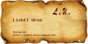 Lichtl Uros névjegykártya