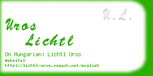 uros lichtl business card